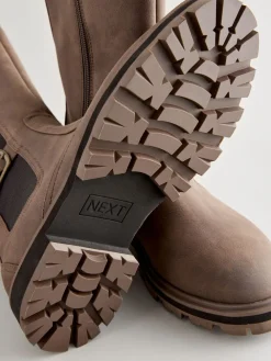 - Kniehoge Chelsea Boots met gesp*Next