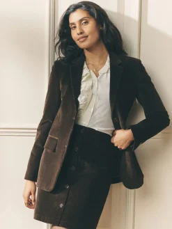 - Heritage Dogtooth Check Blazer with Wool*Laura Ashley Hot