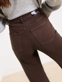 Chocoladebruin - - Jeans met een middelhoge taille en wijde pijpen*Lipsy Hot
