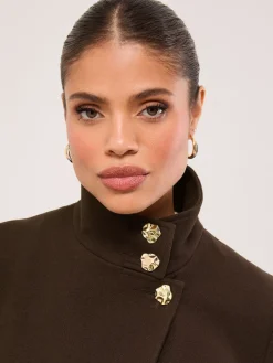 - Funnel Neck Mid Length Coat*Lipsy Online