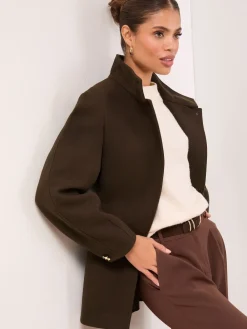 - Funnel Neck Mid Length Coat*Lipsy Online