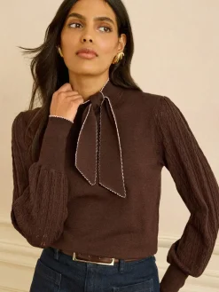 - gebreide trui met strik*Love & Roses Best