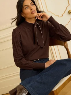 - gebreide trui met strik*Love & Roses Best