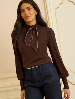 - gebreide trui met strik*Love & Roses Best