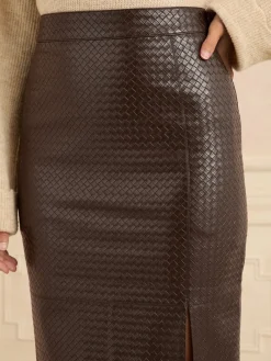 - midirok van imitatieleer met split*Love & Roses Discount