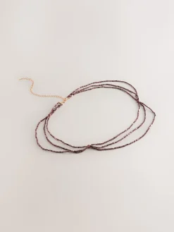 - Metallic Skinny Tiered Beaded Belt*Next Hot