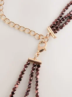 - Metallic Skinny Tiered Beaded Belt*Next Hot