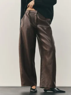 - Faux Leather Barrel Leg Trousers*Nothing Ordinary Sale