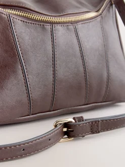 Chocoladebruin - Panel Cross-Body Bag*Next Clearance