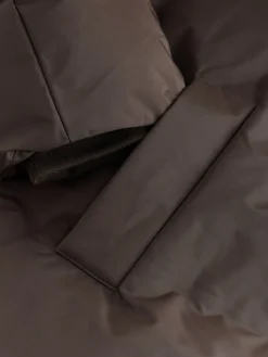 Chocoladebruin - Premium Longline Padded Coat with Faux Fur Collar*Next Best