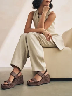 - Premium Leather Craft Wedge Heels*Next Outlet