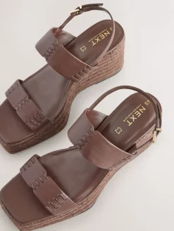 - Premium Leather Craft Wedge Heels*Next Outlet