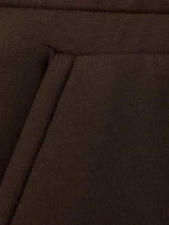 Chocoladebruin - Bernie Premium Interlock Wide-Leg Joggers*Reiss New