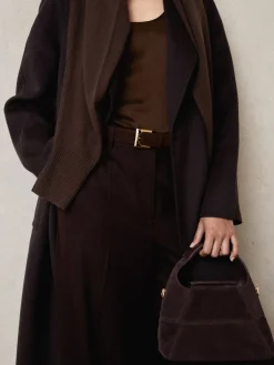 - Drew Patent Leather Oval Buckle Belt*Reiss Outlet