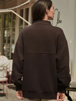 - Relaxed fit sweatshirt van zware katoenrijke jersey met ritssluiting bij de hals*Next Best