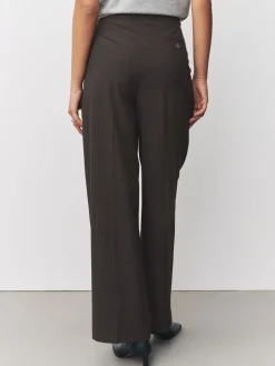 Chocoladebruin - Ruit broeken met dubbele plooi en rechte pijpen*Next Sale