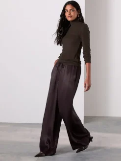 - Satin Tie Waist Wide Leg Trousers*Next Sale