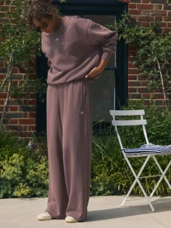 Chocoladebruin - joggingbroek met wijde pijpen*self. Online