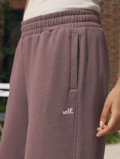 Chocoladebruin - joggingbroek met wijde pijpen*self. Online