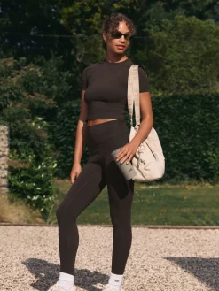 Chocoladebruin - Legging met hoge taille*self. Discount