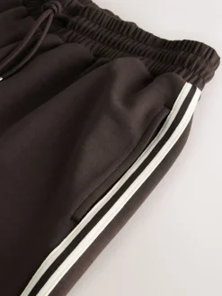 Chocoladebruin - Slinky trainingsbroek met wijde pijpen en zijstrepen*Next Discount