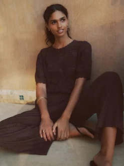 - Smart Front Linen Blend Wide Leg Trousers*Next Hot