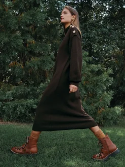 - Stand Neck Knitted Midi Jumper Dress*Next Clearance