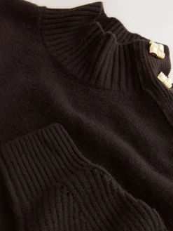 - Stand Neck Knitted Midi Jumper Dress*Next Clearance