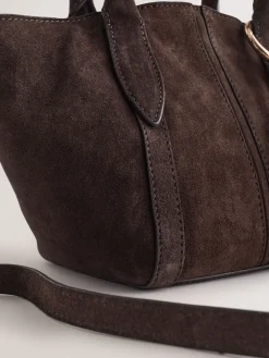 Chocoladebruin - Suede Flower Charm Cross-Body Bag*Next Online