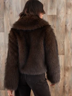 - Faux Fur Zip Through Coat*Threadbare Best