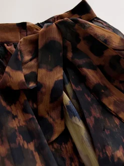 Chocoladebruin - Tie Side Maxi Sheer Skirt*Next Hot