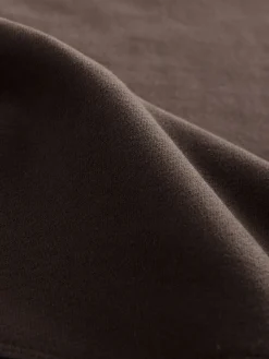 Chocoladebruin - Verfijnd sweatshirt met ronde hals, lange mouwen en ribbels*Next Clearance