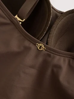 Chocoladebruin - Vormgevend bandeaubadpak met buikcorrectie*Next Discount