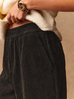 Chocoladebruin - Wijde pijpen zachte corduroy broeken*Next Clearance