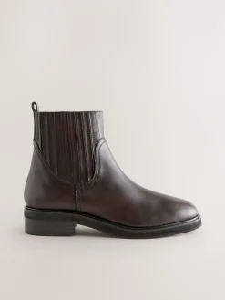 Chocoladebruin leer - Forever Comfort® Chelsea Boots*Next Outlet