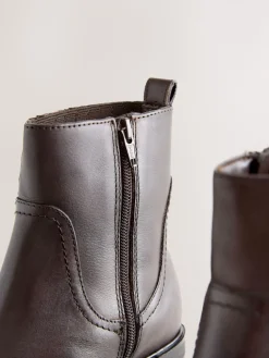 Chocoladebruin leer - Forever Comfort® Chelsea Boots*Next Outlet