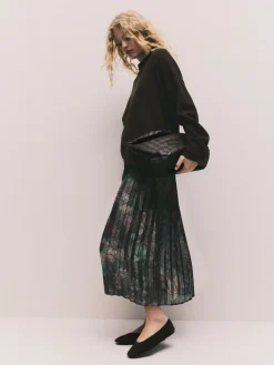 - 2-In-1 Knitted Jumper with Pleated Midi Skirt*Next New