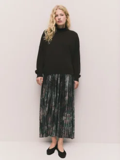 - 2-In-1 Knitted Jumper with Pleated Midi Skirt*Next New