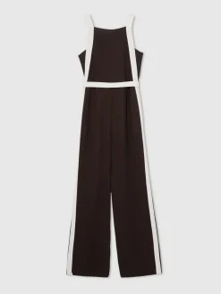 - Salma Colourblock Wide Leg Belted Jumpsuit*Reiss Discount