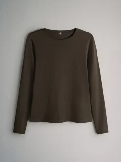 - - 7 T-shirts met lange mouwen en ronde hals*The Set Discount