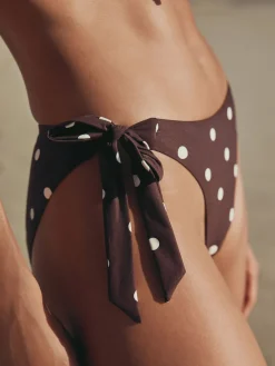 Chocolate Brown/Cream Spot - Bikinibroekjes*Next Clearance