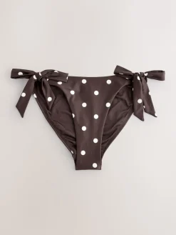 Chocolate Brown/Cream Spot - Bikinibroekjes*Next Clearance