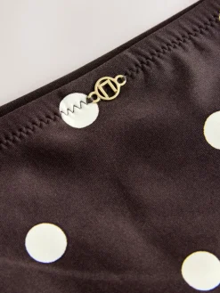 Chocolate Brown/Cream Spot - Bikinibroekjes*Next Clearance