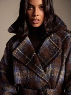 Chocoldebruin geruit - Trenchcoat*Next