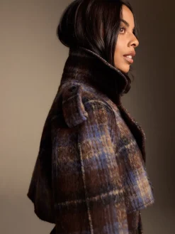 Chocoldebruin geruit - Trenchcoat*Next