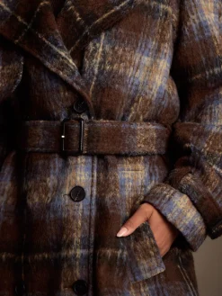 Chocoldebruin geruit - Trenchcoat*Next