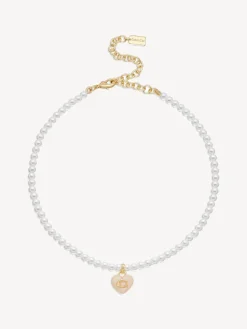Signature Heart Pearl Choker Necklace*Coach Best
