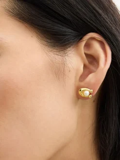 Tone Signature oorknopjes met parel*Coach New