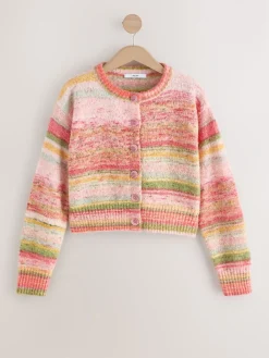 - Spacedye Knitted Crew Neck Cardigan*Next