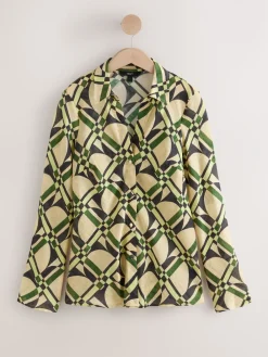 - Lyocell Blend Collared V-Neck Shirt*Next